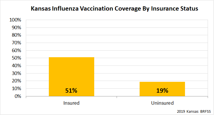 Influenza Coverage by Insurance Graph